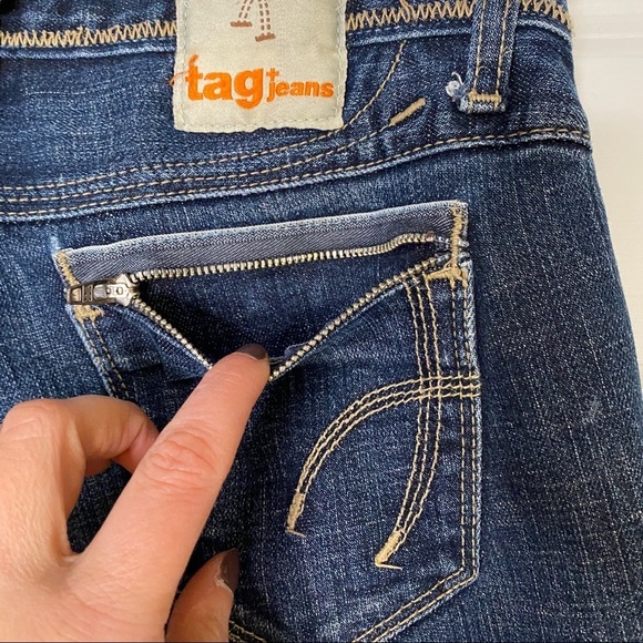 Tag+ Jeans ID# 7005 Straight Leg Jeans Size 26 Low Rise Y2K With Stretch - Picture 8 of 10